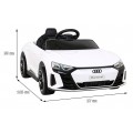 Audi RS E-Tron GT na batériu Biely + Ovládač + Pohon 4x4 + Rádio MP3 + LED + EVA