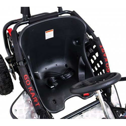 Motokára Fast Dragon na batériu Čierna 30km/h + Motor 1000W + Nafukovacie kolesá + Regulácia sedadla + Pásy