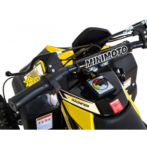 Quad Highper na batériu Žltý 35km/h + Bezkefkový motor 1000W + Nafukovacie kolesá + Regulácia sedadla