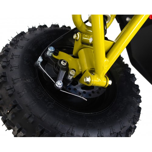 Quad Highper na batériu Žltý 35km/h + Bezkefkový motor 1000W + Nafukovacie kolesá + Regulácia sedadla