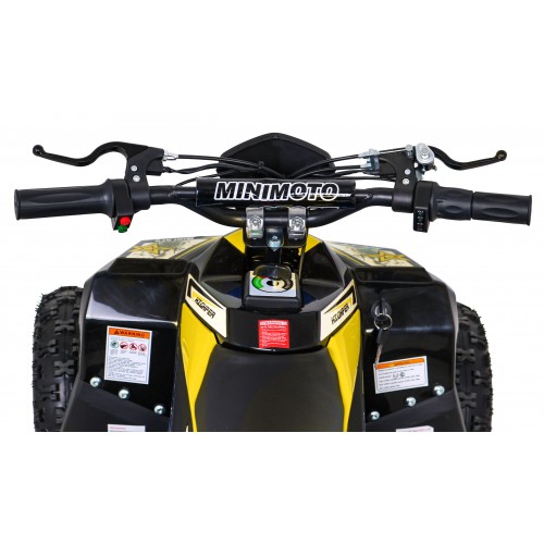 Quad Highper na batériu Žltý 35km/h + Bezkefkový motor 1000W + Nafukovacie kolesá + Regulácia sedadla