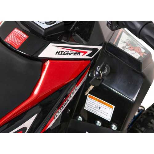 Quad E-STAR  na batériu Červený 35km/h + Bezkefkový motor 1000W + Nafukovacie kolesá + Regulácia sedadla