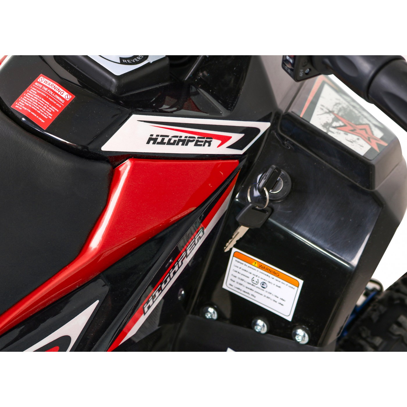 Quad E-STAR  na batériu Červený 35km/h + Bezkefkový motor 1000W + Nafukovacie kolesá + Regulácia sedadla