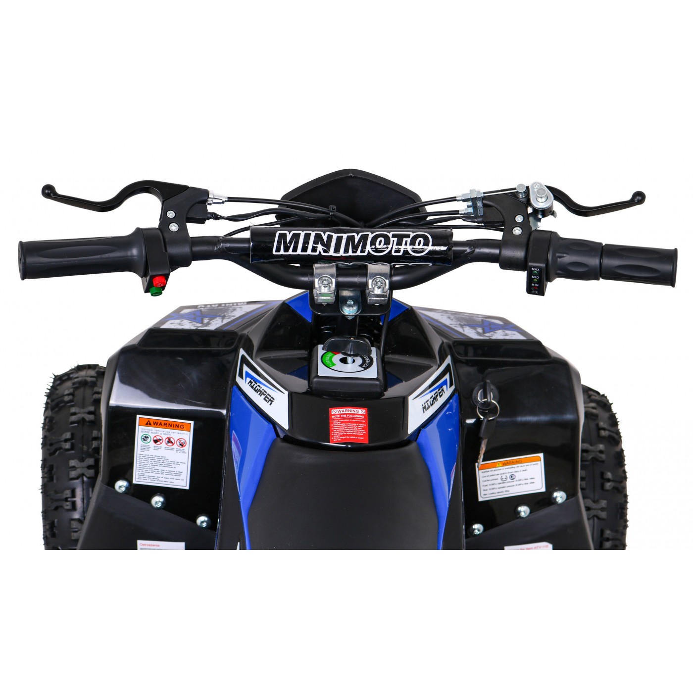 Quad Highper na batériu Modrý 35km/h + Bezkefkový motor 1000W + Nafukovacie kolesá + Regulácia sedadla