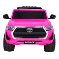 Toyota Hilux na batériu pre deti Ružová + Pohon 4x4 + Ovládač + 2 batožinové priestory + Rádio MP3 + LED