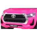 Toyota Hilux na batériu pre deti Ružová + Pohon 4x4 + Ovládač + 2 batožinové priestory + Rádio MP3 + LED