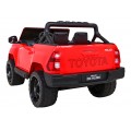 Toyota Hilux na batériu pre deti Červená + Pohon 4x4 + Ovládač + 2 batožinové priestory + Rádio MP3 + LED