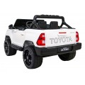 Toyota Hilux na batériu pre deti Biela + Pohon 4x4 + Ovládač + 2 batožinové priestory + Rádio MP3 + LED