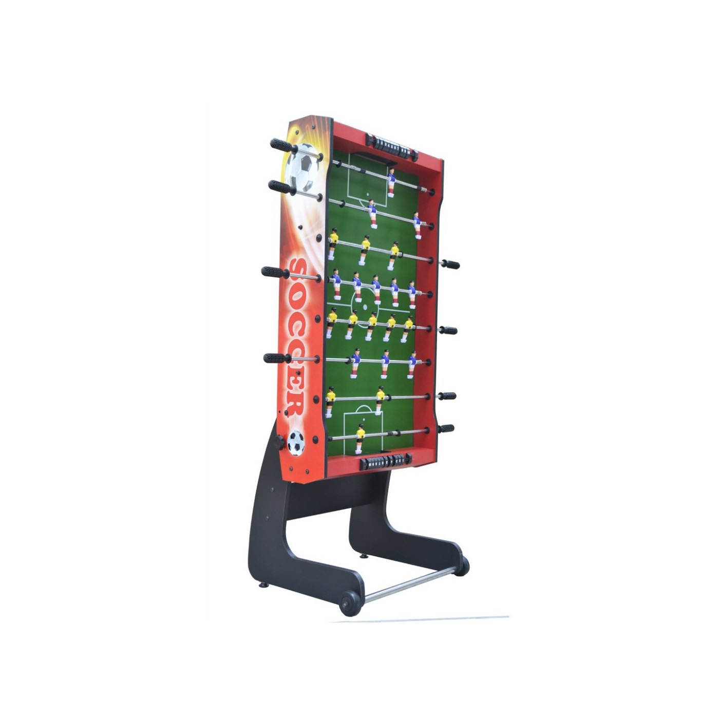 Stôl na stolný futbal pre deti 6+ a dospelých Červený Doska MDF + Skladací vrch