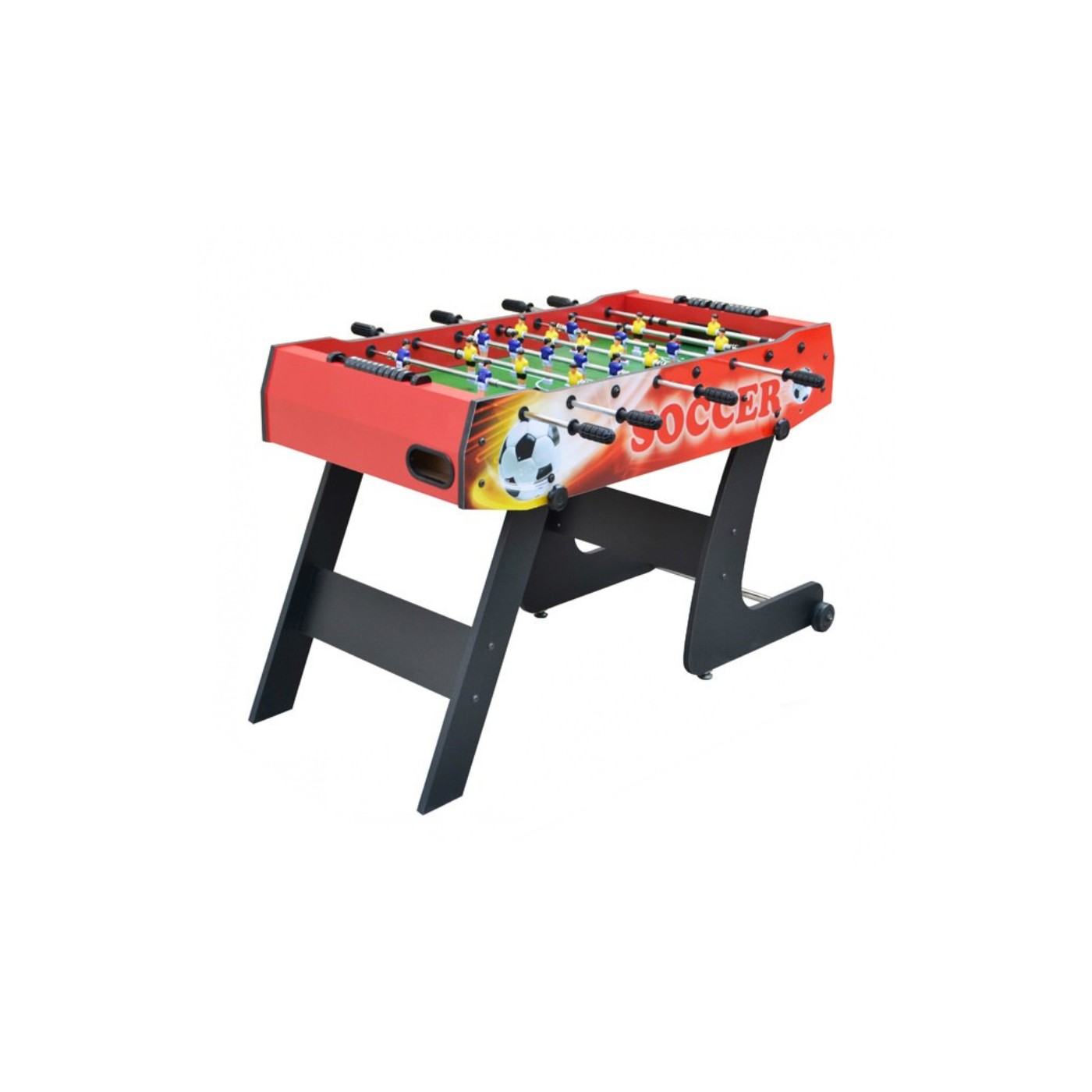 Stôl na stolný futbal pre deti 6+ a dospelých Červený Doska MDF + Skladací vrch