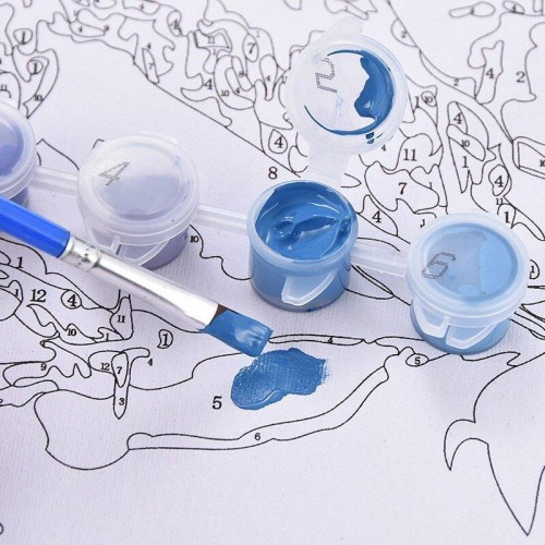 Maľovanie podľa čísiel Večer v Japonsku 40x50 Plátno + Farby + Štetce