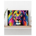 Maľovanie podľa čísiel Dúhový Lev 40x50 Plátno + Farby + Štetce