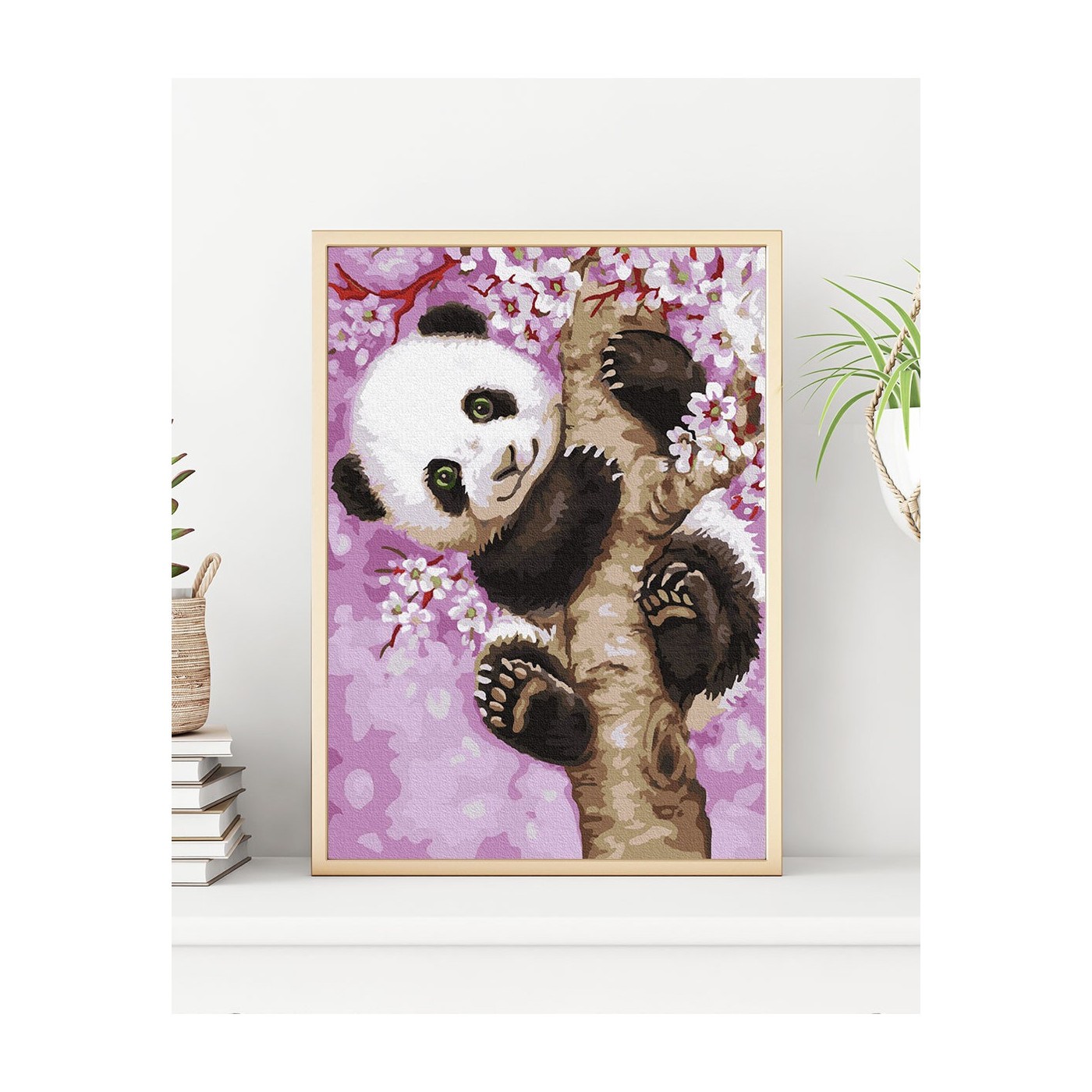 Maľovanie podľa čísiel Roztomilá Panda 30x50 Plátno + Farby + Štetce