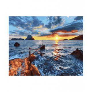 Maľovanie podľa čísiel Pri Západe 40x50 Plátno + Farby + Štetce