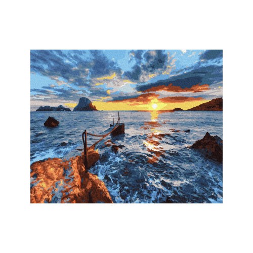 Maľovanie podľa čísiel Pri Západe 40x50 Plátno + Farby + Štetce