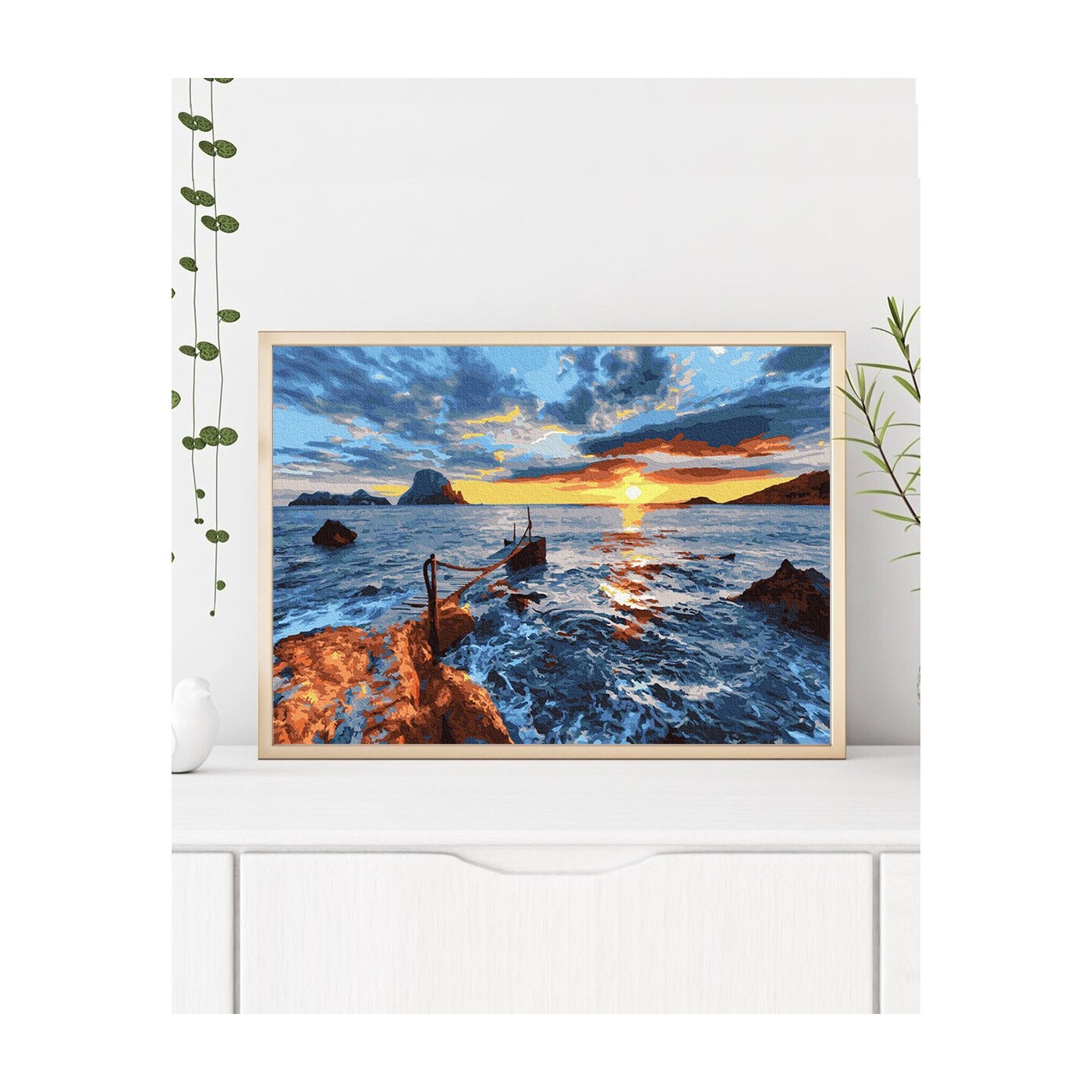 Maľovanie podľa čísiel Pri Západe 40x50 Plátno + Farby + Štetce