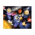Maľovanie podľa čísiel Paráda Planét 40x50 Plátno + Farby + Štetce