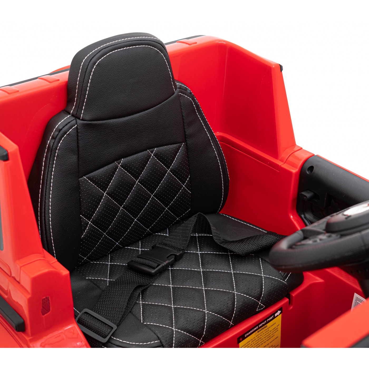 Mercedes AMG G63 pre deti Červený + Ovládač + MP3 LED + Pomalý štart + EVA + Pásy