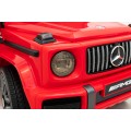 Mercedes AMG G63 pre deti Červený + Ovládač + MP3 LED + Pomalý štart + EVA + Pásy