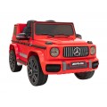 Mercedes AMG G63 pre deti Červený + Ovládač + MP3 LED + Pomalý štart + EVA + Pásy