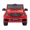Mercedes AMG G63 pre deti Červený + Ovládač + MP3 LED + Pomalý štart + EVA + Pásy