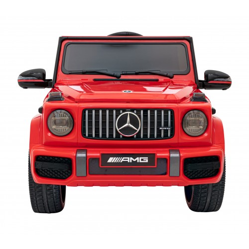 Mercedes AMG G63 pre deti Červený + Ovládač + MP3 LED + Pomalý štart + EVA + Pásy