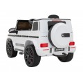 Mercedes AMG G63 pre deti Biely + Ovládač + MP3 LED + Pomalý štart + EVA + Pásy