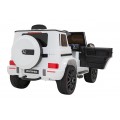 Mercedes AMG G63 pre deti Biely + Ovládač + MP3 LED + Pomalý štart + EVA + Pásy