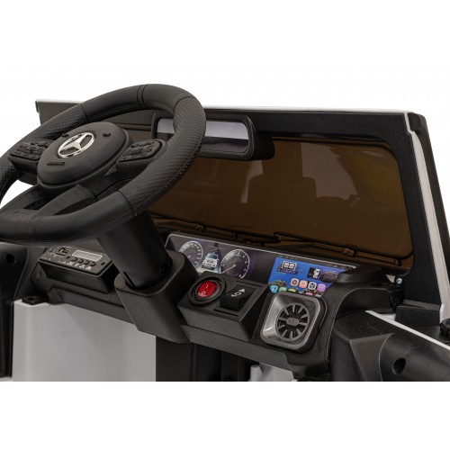 Mercedes AMG G63 pre deti Biely + Ovládač + MP3 LED + Pomalý štart + EVA + Pásy