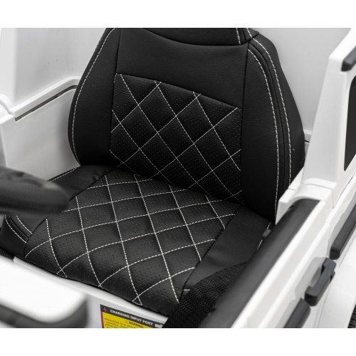 Mercedes AMG G63 pre deti Biely + Ovládač + MP3 LED + Pomalý štart + EVA + Pásy