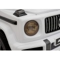 Mercedes AMG G63 pre deti Biely + Ovládač + MP3 LED + Pomalý štart + EVA + Pásy