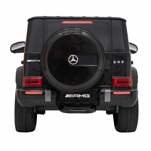 Mercedes AMG G63 pre deti Čierny + Diaľkové ovládanie + MP3 LED + Pomalý štart + EVA + Pásy