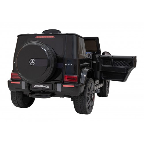 Mercedes AMG G63 pre deti Čierny + Diaľkové ovládanie + MP3 LED + Pomalý štart + EVA + Pásy
