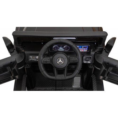 Mercedes AMG G63 pre deti Čierny + Diaľkové ovládanie + MP3 LED + Pomalý štart + EVA + Pásy