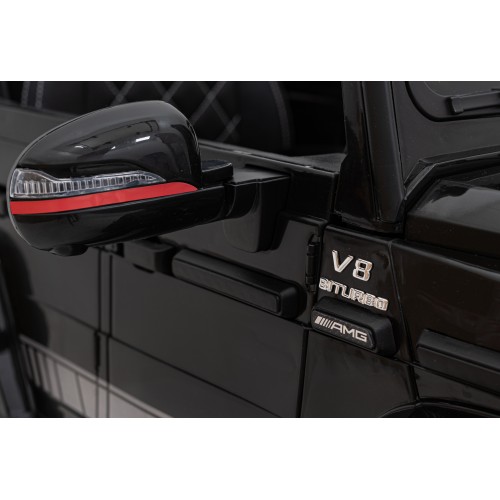 Mercedes AMG G63 pre deti Čierny + Diaľkové ovládanie + MP3 LED + Pomalý štart + EVA + Pásy
