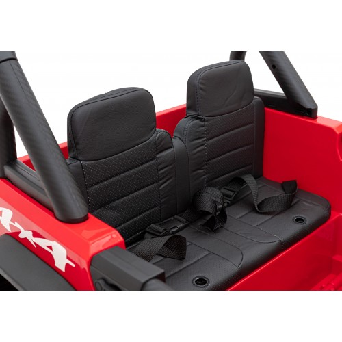 Terénne autíčko Geoland Power pre 2 deti Červené + Ovládač + Motory 2x200W + Batožinový priestor + Rádio MP3 + LED