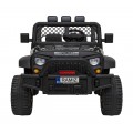 Terénne autíčko Geoland Power pre 2 deti Čierne + Ovládač + Motory 2x200W + Batožinový priestor + Rádio MP3 + LED