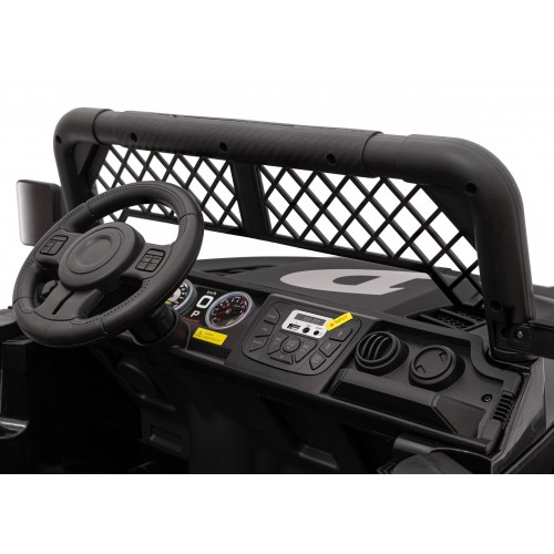 Terénne autíčko Geoland Power pre 2 deti Čierne + Ovládač + Motory 2x200W + Batožinový priestor + Rádio MP3 + LED