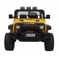 Terénne autíčko Geoland Power pre 2 deti Žlté + Ovládač + Motory 2x200W + Batožinový priestor + Rádio MP3 + LED