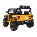 Terénne autíčko Geoland Power pre 2 deti Žlté + Ovládač + Motory 2x200W + Batožinový priestor + Rádio MP3 + LED