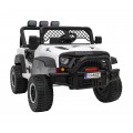 Terénne autíčko Geoland Power pre 2 deti Biele + Ovládač + Motory 2x200W + Batožinový priestor + Rádio MP3 + LED