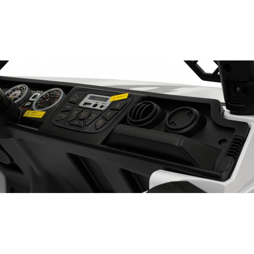 Terénne autíčko Geoland Power pre 2 deti Biele + Ovládač + Motory 2x200W + Batožinový priestor + Rádio MP3 + LED
