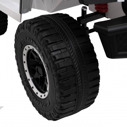 Terénne autíčko Geoland Power pre 2 deti Biele + Ovládač + Motory 2x200W + Batožinový priestor + Rádio MP3 + LED