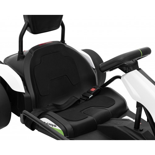 Motokára Fast 3 Drift na batériu pre deti Biela + Funkcia driftu + Motory 2x150W + Rádio LED + Pásy