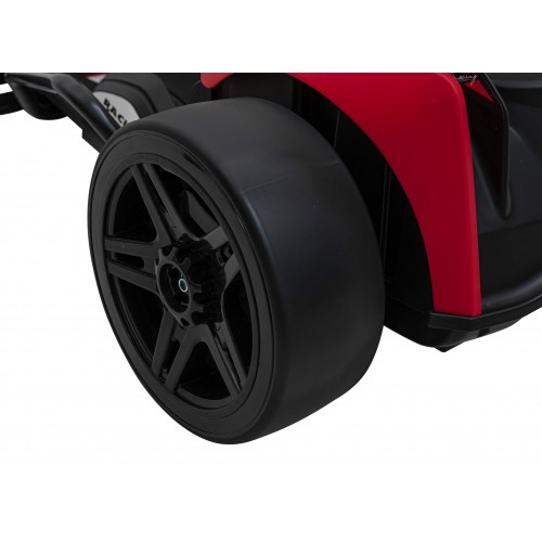 Motokára Fast 3 Drift na batériu pre deti Červená + Funkcia driftu + Motory 2x150W + Rádio LED + Pásy