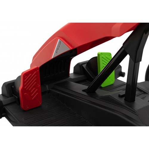 Motokára Fast 3 Drift na batériu pre deti Červená + Funkcia driftu + Motory 2x150W + Rádio LED + Pásy