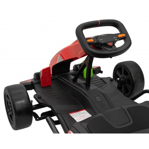 Motokára Fast 3 Drift na batériu pre deti Červená + Funkcia driftu + Motory 2x150W + Rádio LED + Pásy