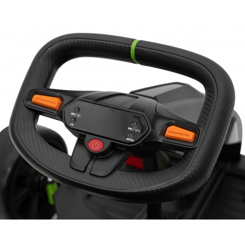 Motokára Fast 3 Drift na batériu pre deti Čierna + Funkcia driftu + Motory 2x150W + Rádio LED + Pásy