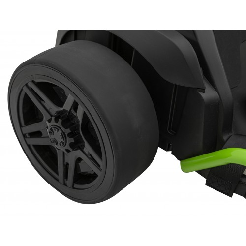 Motokára Fast 3 Drift na batériu pre deti Čierna + Funkcia driftu + Motory 2x150W + Rádio LED + Pásy