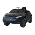 Mercedes Benz AMG EQA pre deti Čierny + Ovládač + 5-bodové pásy + EVA + Displej MP3 + LED